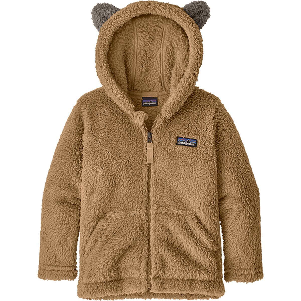 Image of Patagonia Furry Friends Fleece Hooded Jacket - Infants' Nest Brown, 12M