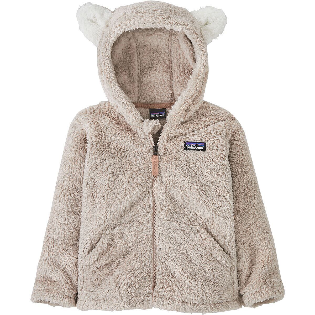 Image of Patagonia Furry Friends Fleece Hooded Jacket - Infants' Shroom Taupe, 12M