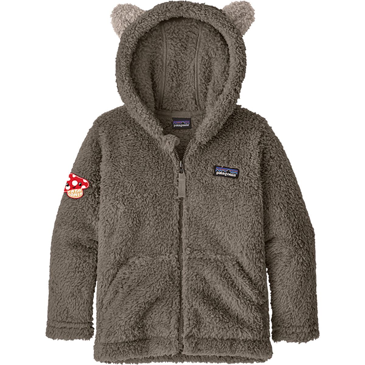Image of Patagonia Furry Friends Fleece Hooded Jacket - Toddlers' Amanita Rita Patch: Marlow Brown, 3T