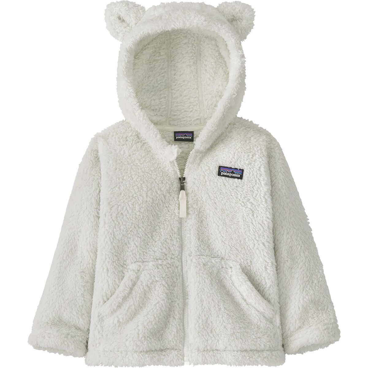 Image of Patagonia Furry Friends Fleece Hooded Jacket - Toddlers' Birch White, 3T