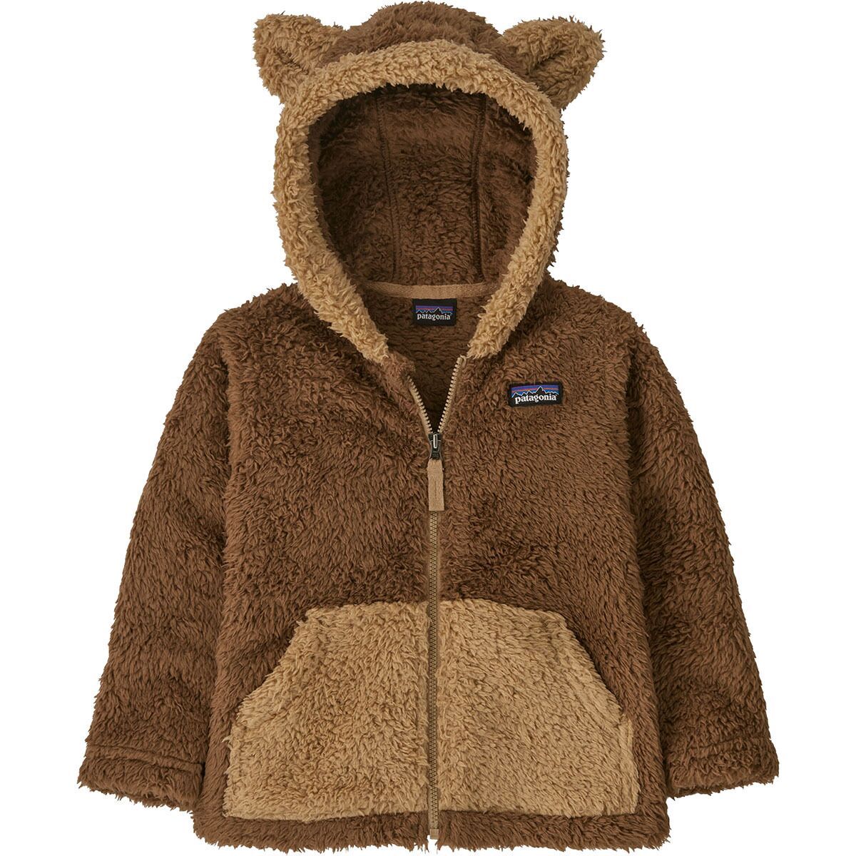 Image of Patagonia Furry Friends Fleece Hooded Jacket - Toddlers' Moose Brown, 3T
