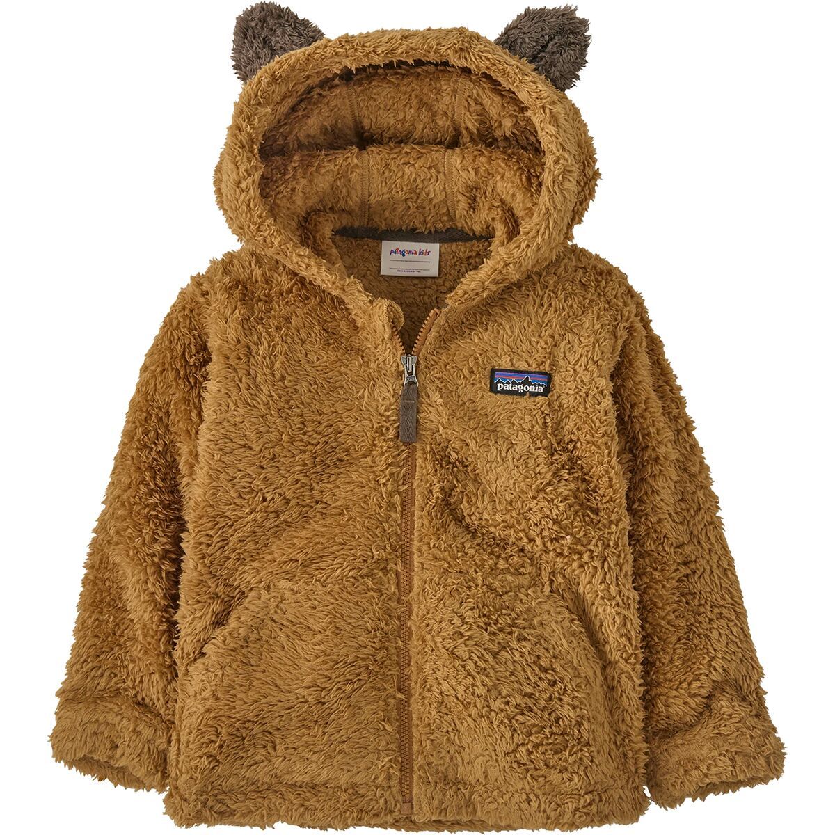 Image of Patagonia Furry Friends Fleece Hooded Jacket - Toddlers' Nest Brown, 2T