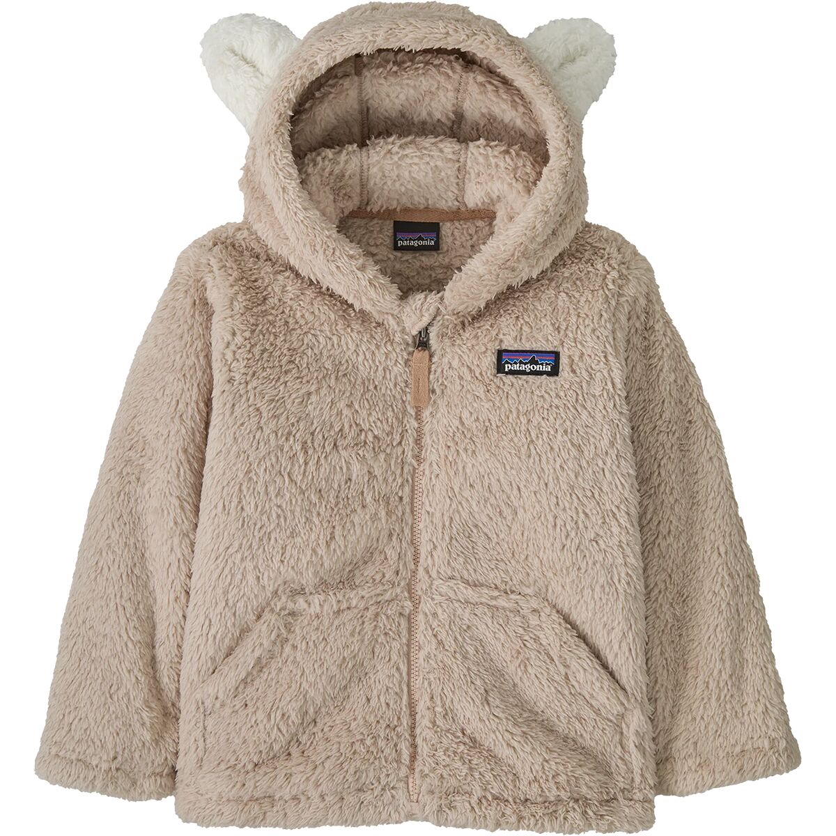 Image of Patagonia Furry Friends Fleece Hooded Jacket - Toddlers' Shroom Taupe, 5T