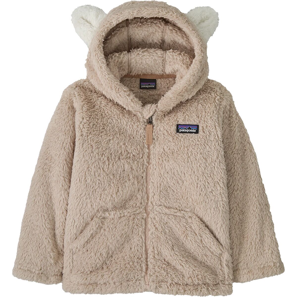 Image of Patagonia Furry Friends Fleece Hooded Jacket - Toddlers' Shroom Taupe, 3T