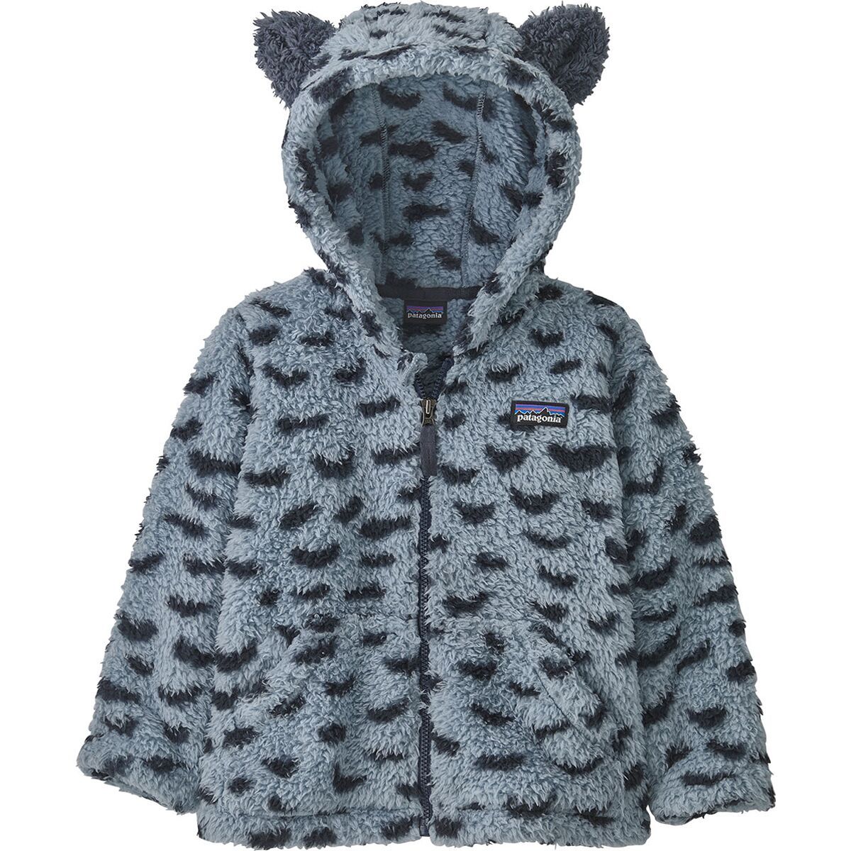 Image of Patagonia Furry Friends Fleece Hooded Jacket - Toddlers' Snowy: Light Plume Grey, 3T