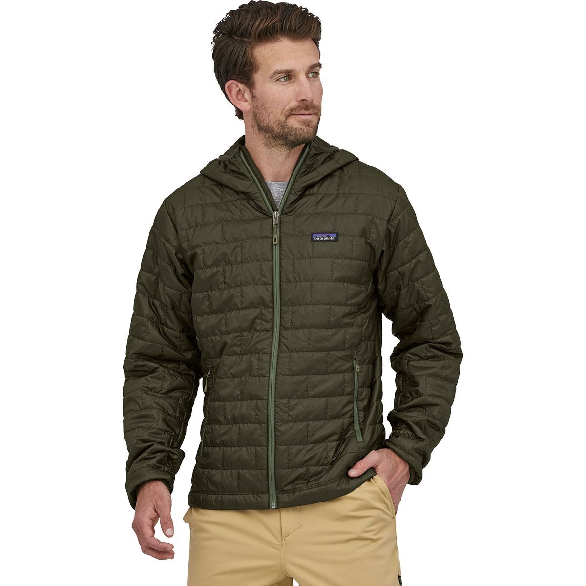 Patagonia Nano Puff Hooded Insulated Jacket - Men's Basin Green, S