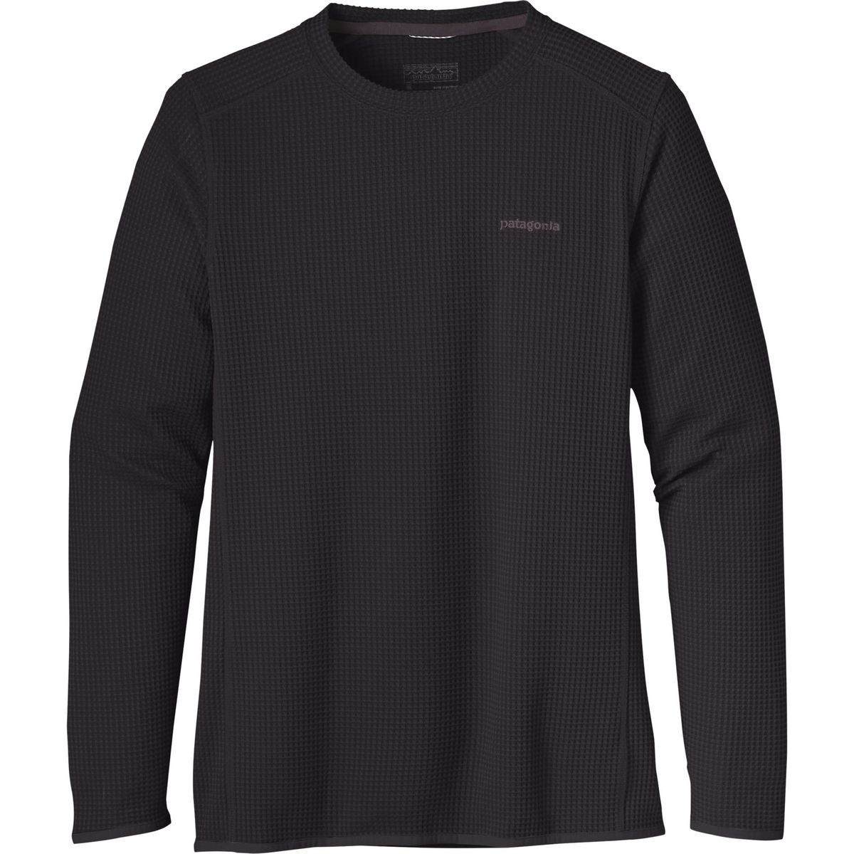 PATAGONIA 38518 BLK MEN’S LONG-SLEEVED Patagonia Men's Black Long-Sleeved P-6 Logo Responsibili-Tee