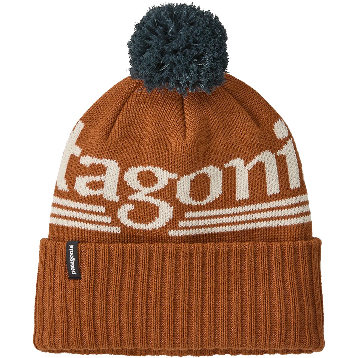 Image of Patagonia Powder Town Beanie Hut Tripper Logo: Cinnamon Brown, One Size