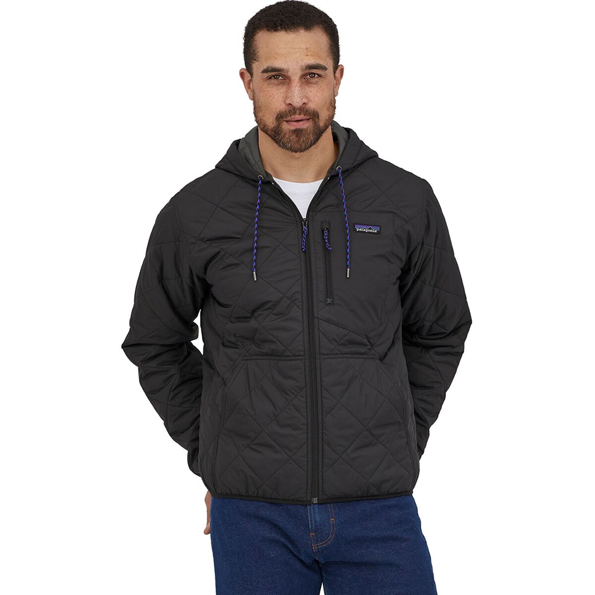 Diamond Quilted Bomber Hooded Jacket - Men