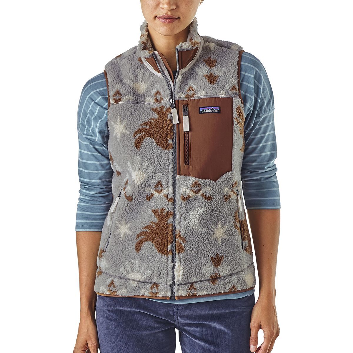 Patagonia Classic Retro-X Fleece Vest - Women's Midnight Flight/Drifter Grey, XXS
