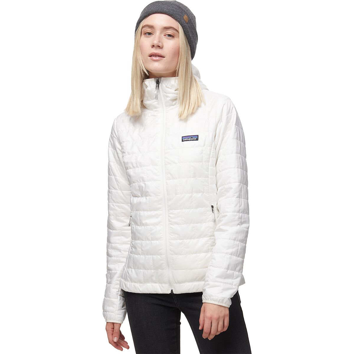 Patagonia Nano Puff Hooded Insulated Jacket - Women's Birch White L -  84227-BCW-L