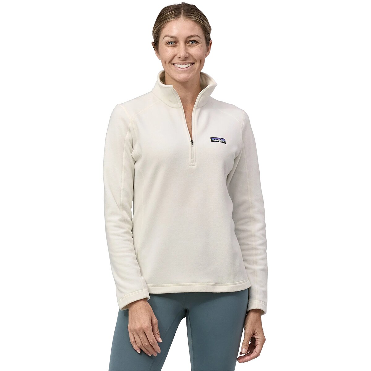 Image of Patagonia Micro D 1/4-Zip Fleece Pullover - Women's Birch White, XL