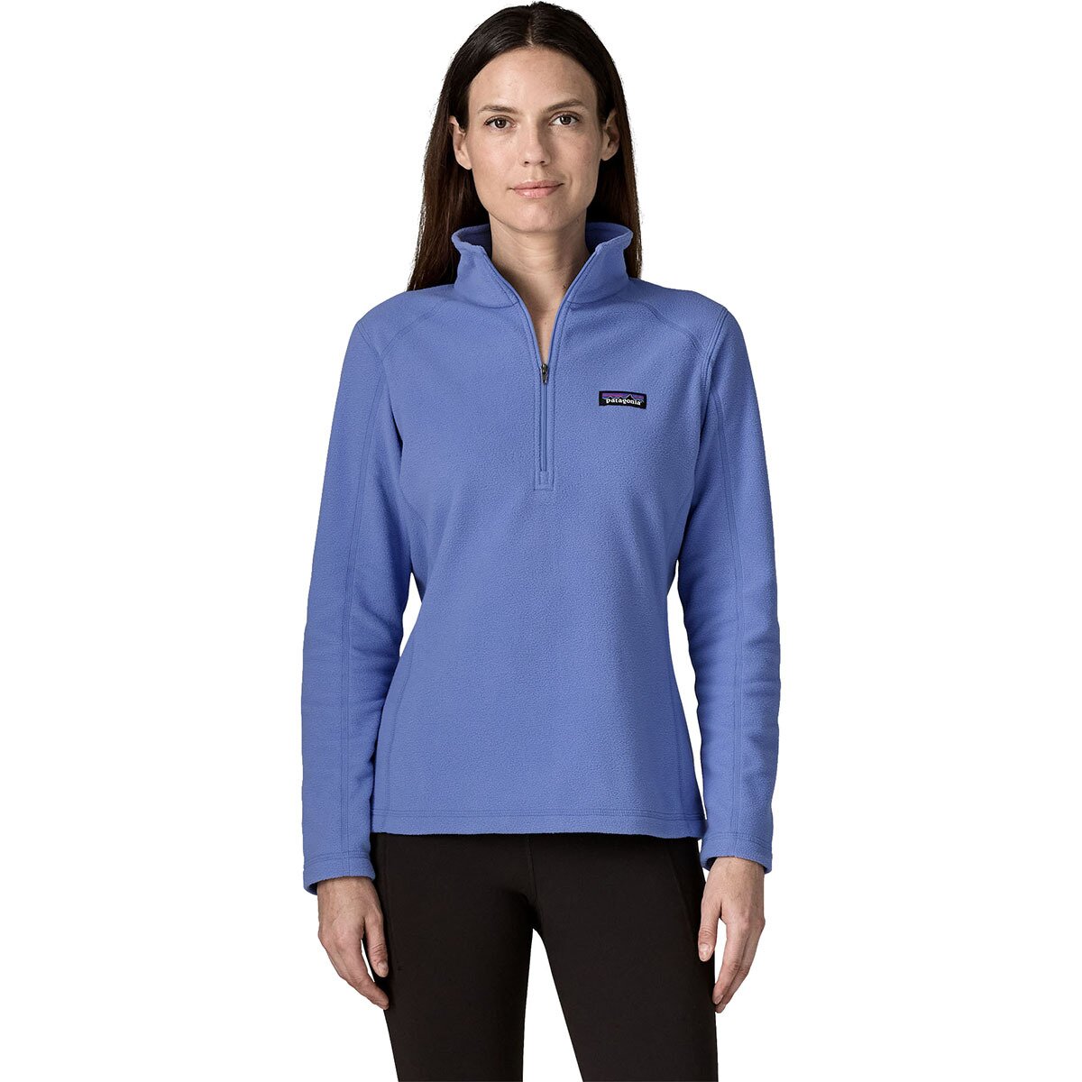 Image of Patagonia Micro D 1/4-Zip Fleece Pullover - Women's Diver Blue, L