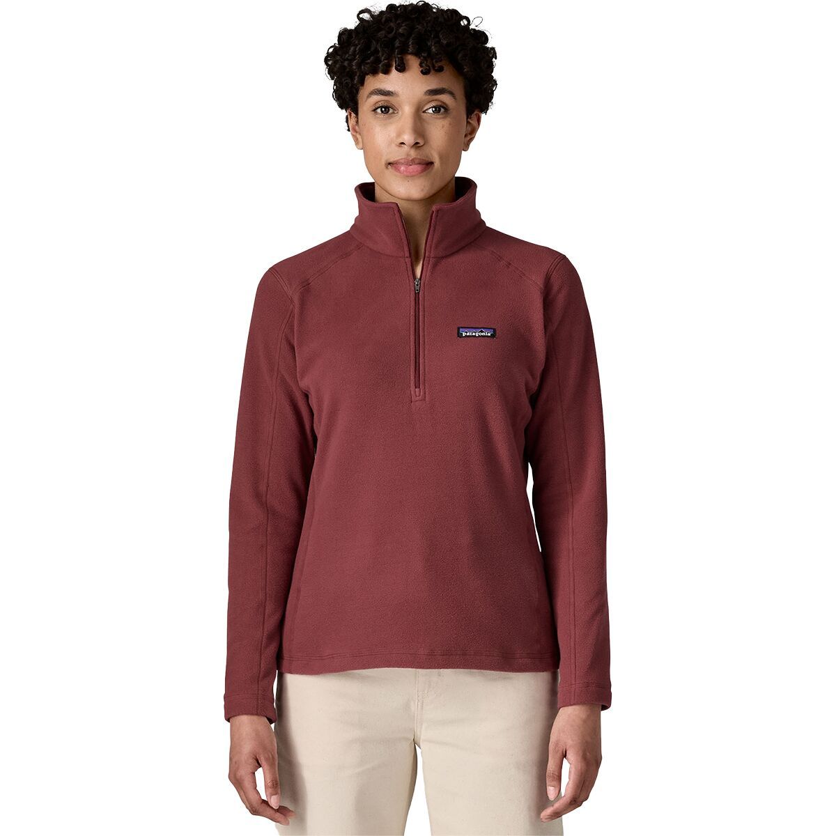 Image of Patagonia Micro D 1/4-Zip Fleece Pullover - Women's Sequoia Red, XL