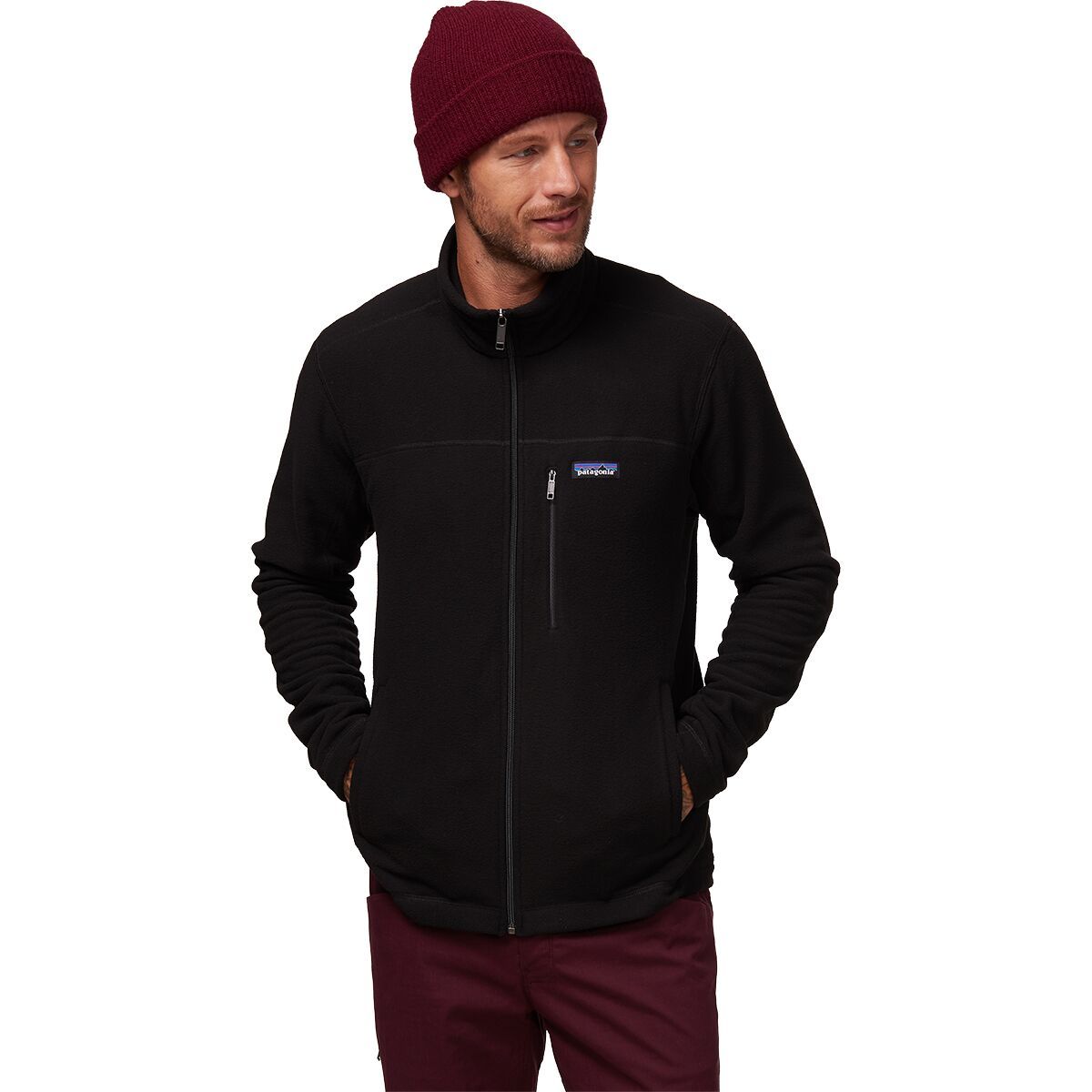 Image of Patagonia Micro D Fleece Jacket - Men's Black, XXL