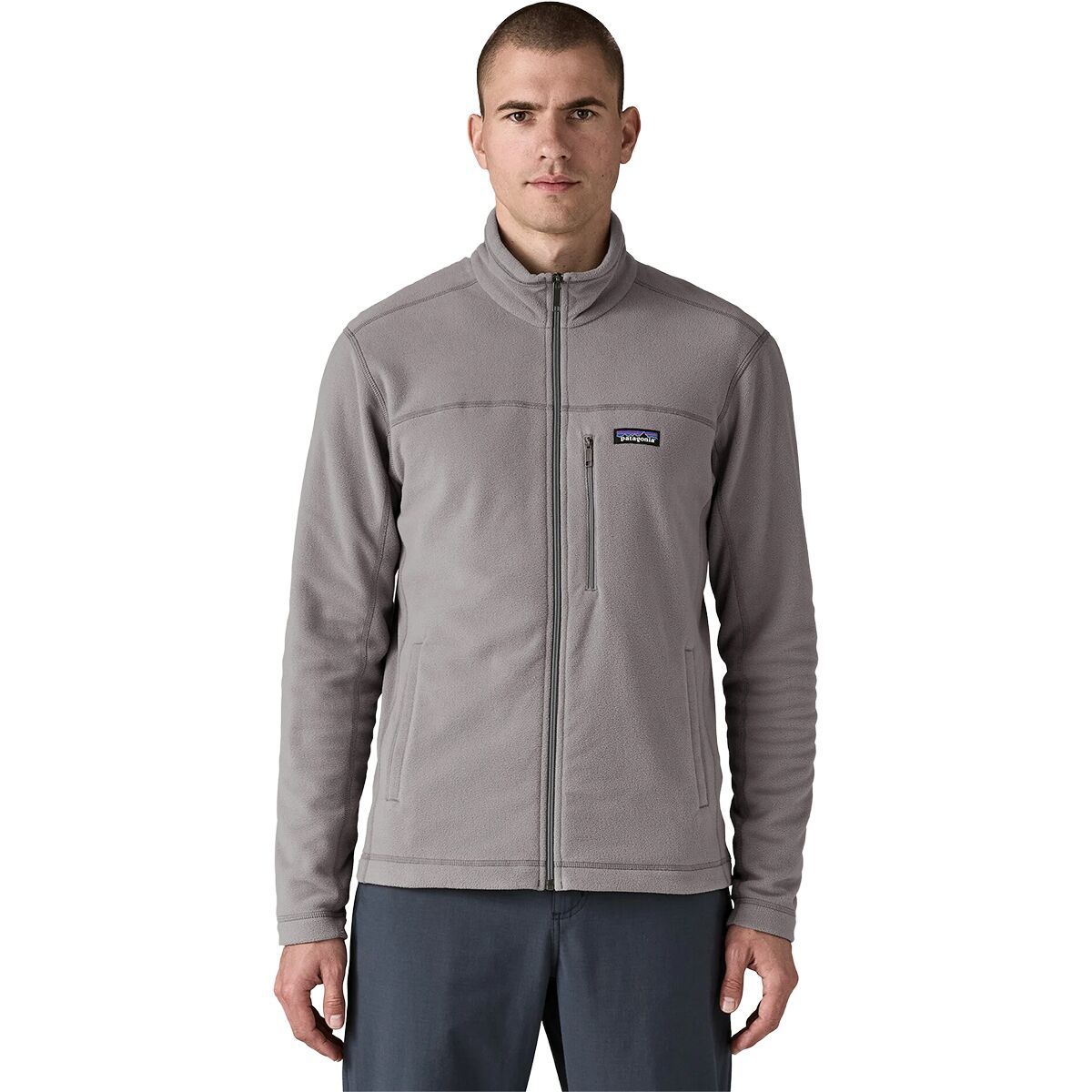 Image of Patagonia Micro D Fleece Jacket - Men's Feather Grey, XL