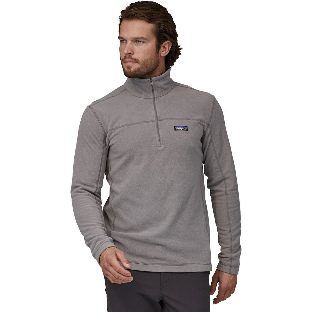 Image of Patagonia Micro D Fleece Pullover - Men's Feather Grey, M