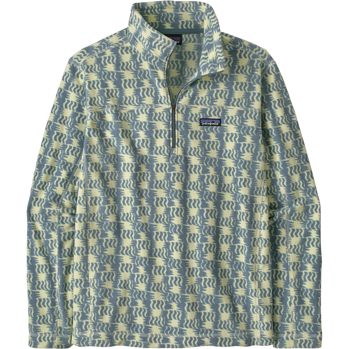 Image of Patagonia Micro D Fleece Pullover - Men's Sun Quilt/Blue Sage, XL