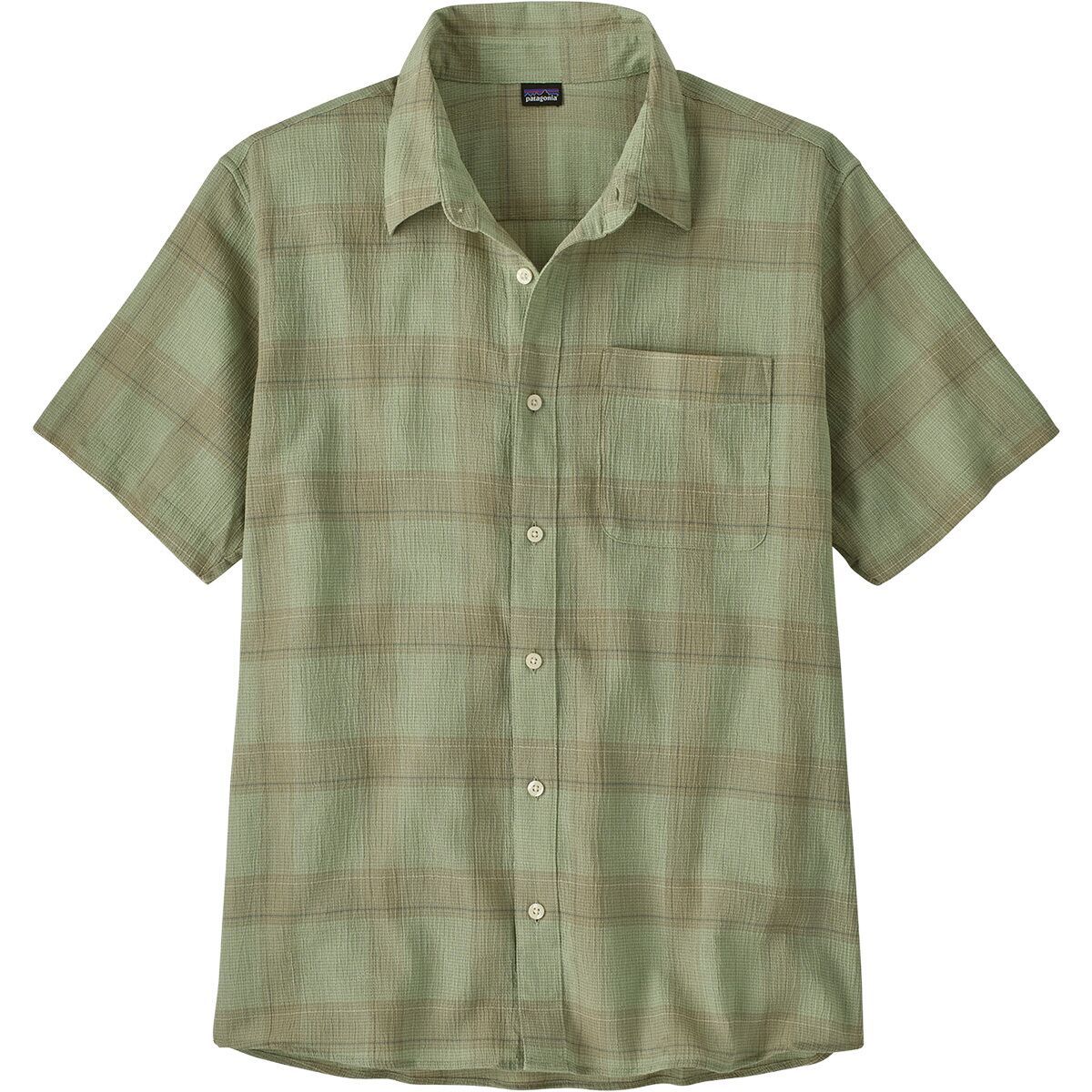 Image of Patagonia A/C Short-Sleeve Shirt - Men's Harmony: Lichen Green, XXL