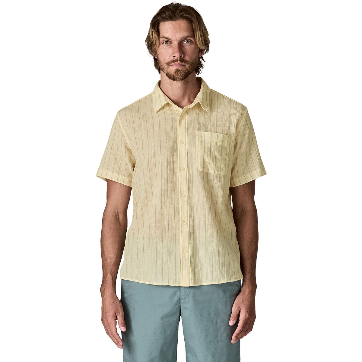 Image of Patagonia A/C Short-Sleeve Shirt - Men's Lianas: Natural, L