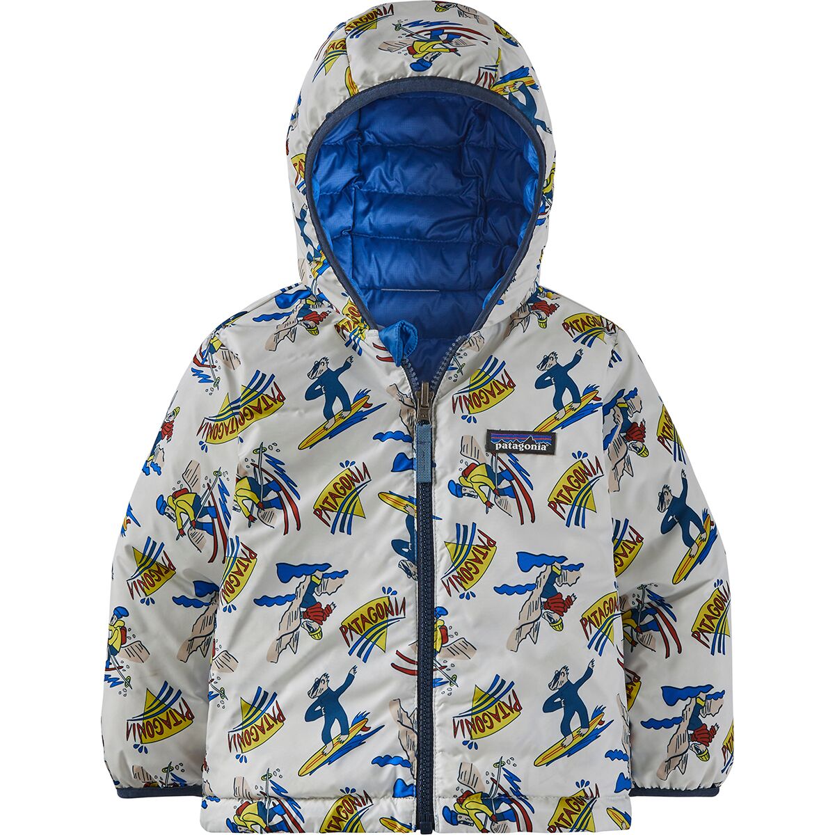 Patagonia Baby Reversible Down Sweater Hoody - Dyno White - 6M