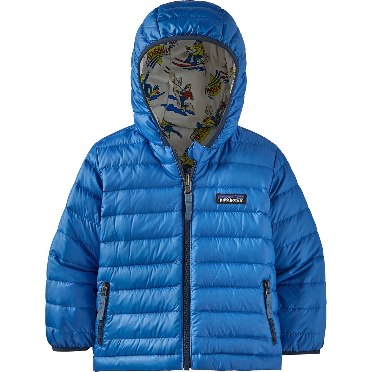 Patagonia Baby Reversible Down Sweater Hoody - Dyno White - 6M