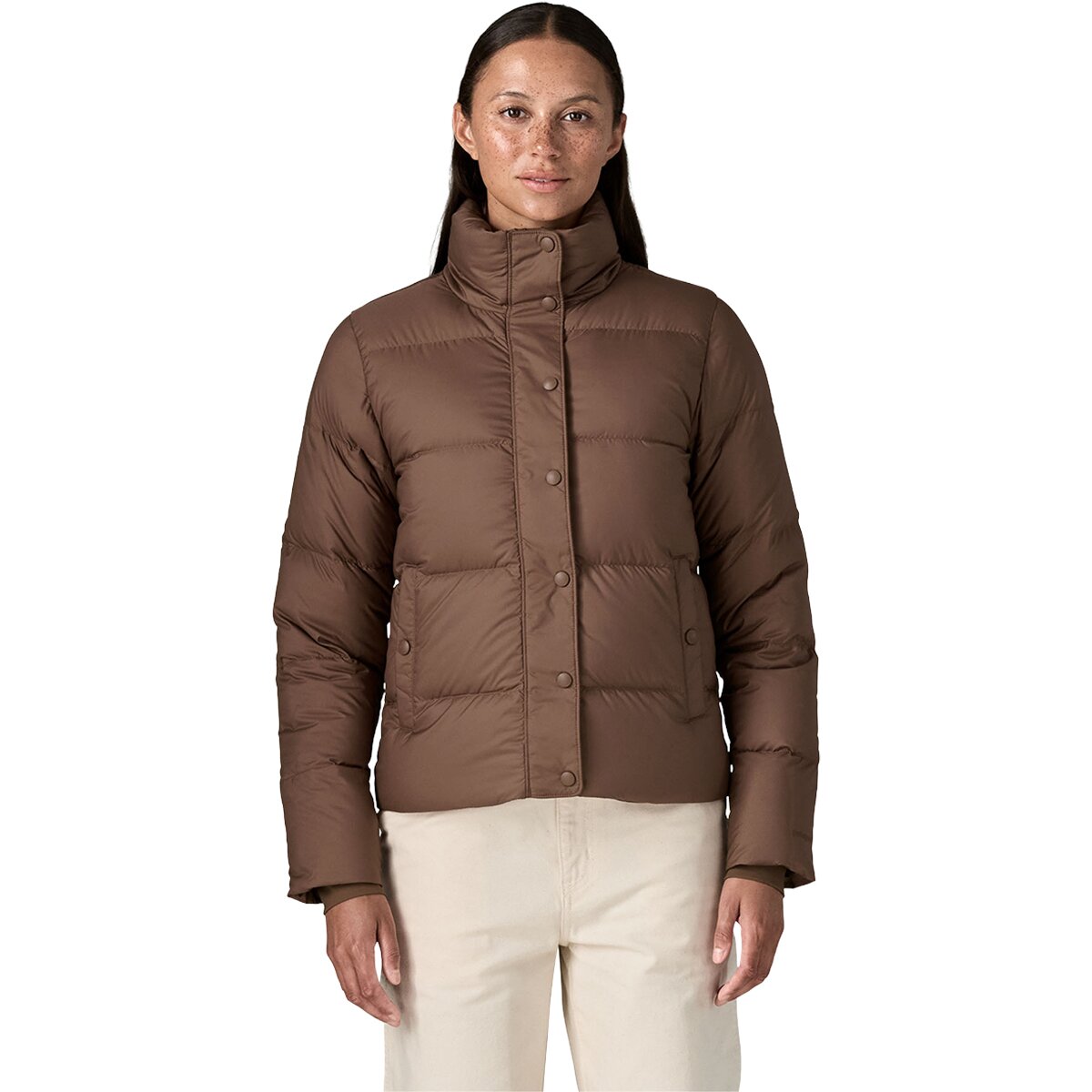 Image of Patagonia Silent Down Jacket - Women's Berm Brown, L