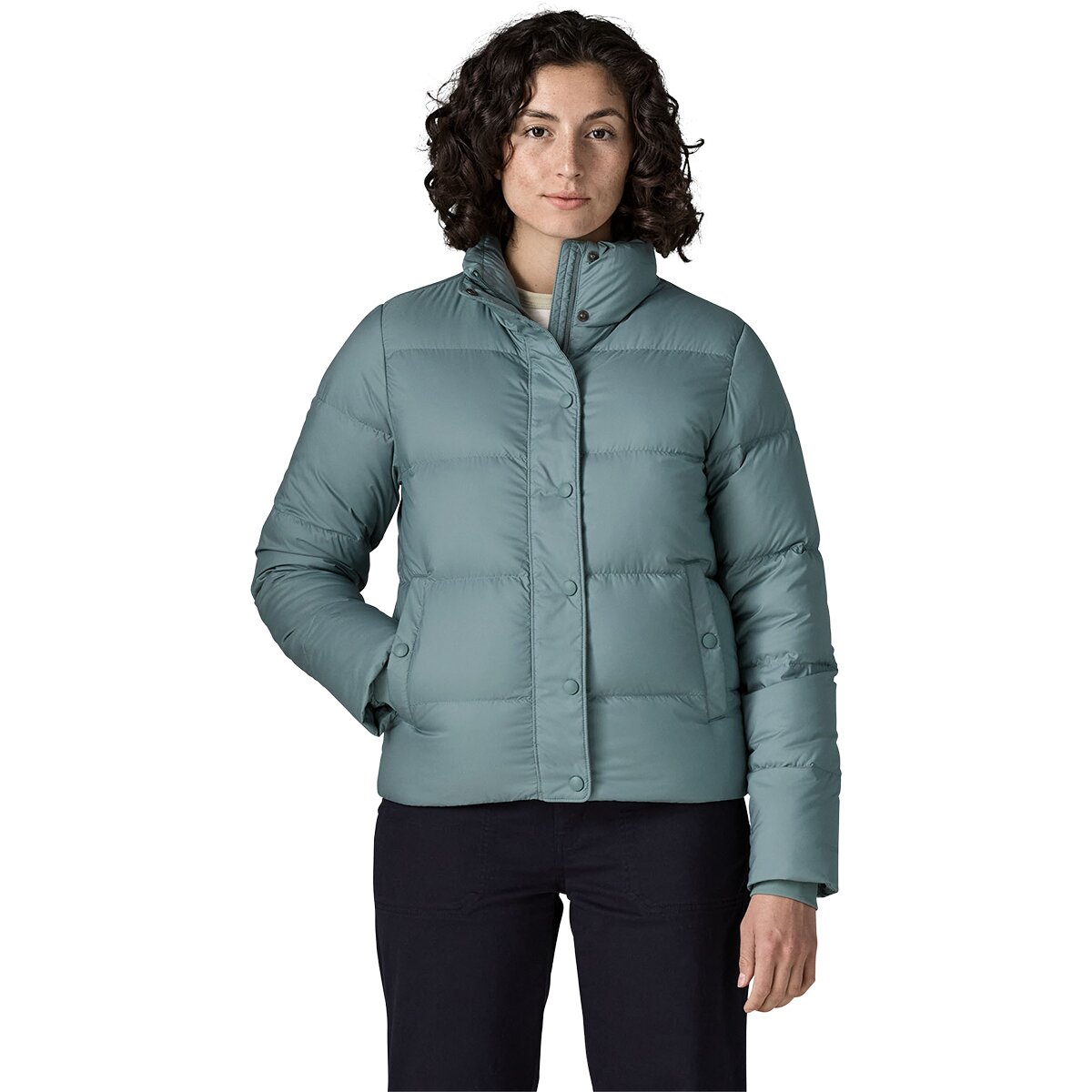 Image of Patagonia Silent Down Jacket - Women's Blue Sage, XL