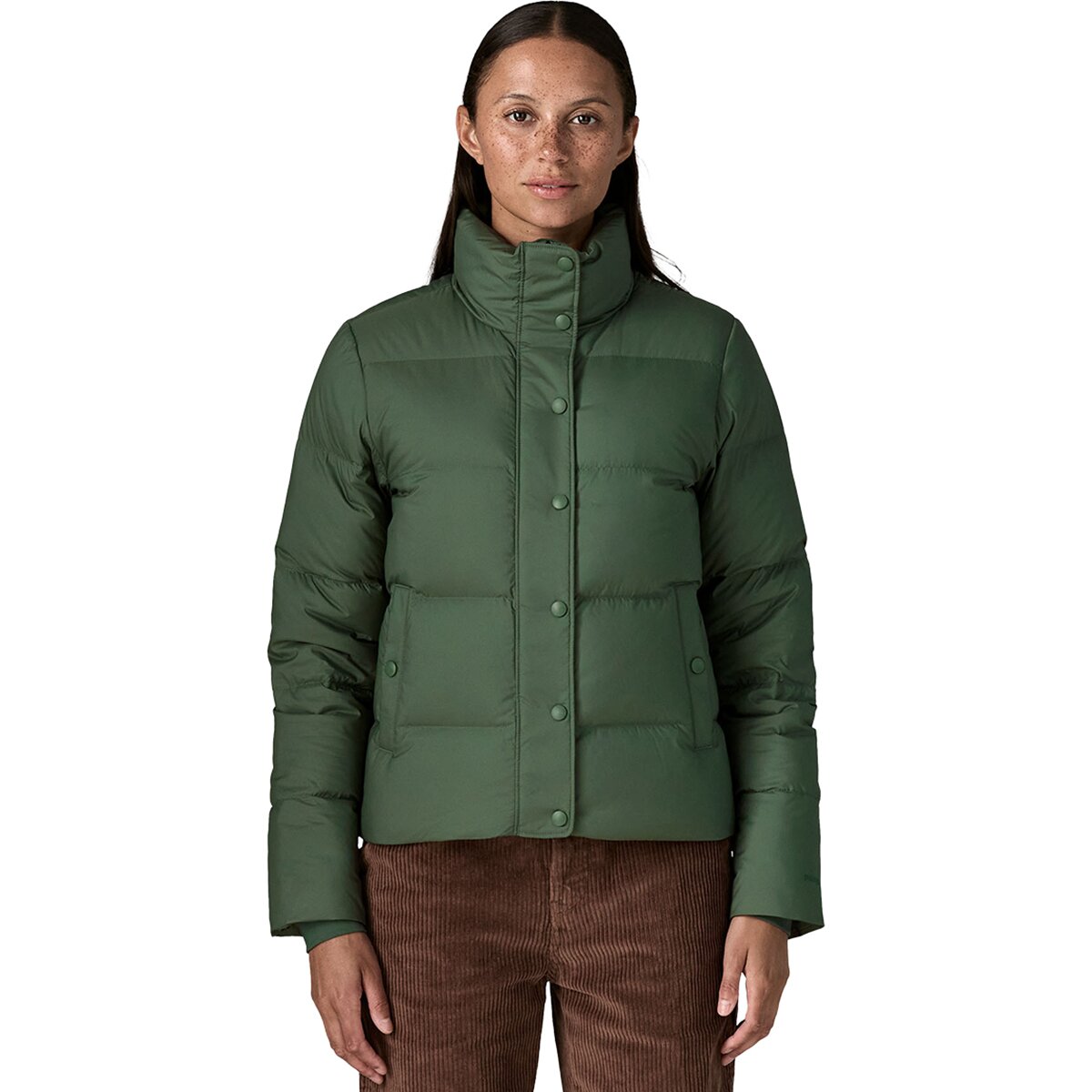 Image of Patagonia Silent Down Jacket - Women's Canopy Green, XL