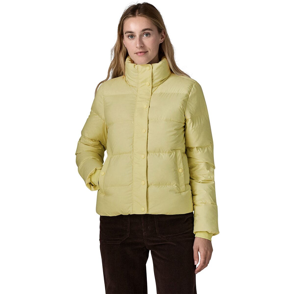 Image of Patagonia Silent Down Jacket - Women's Vellum Green, XL