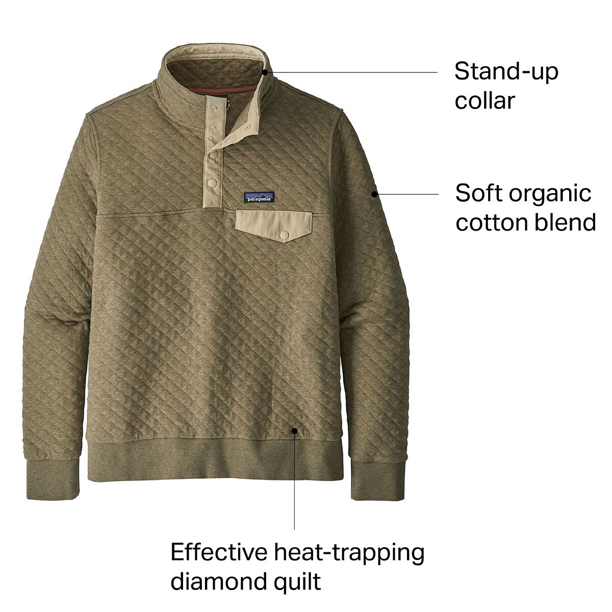 Patagonia quilted cheap pullover sale