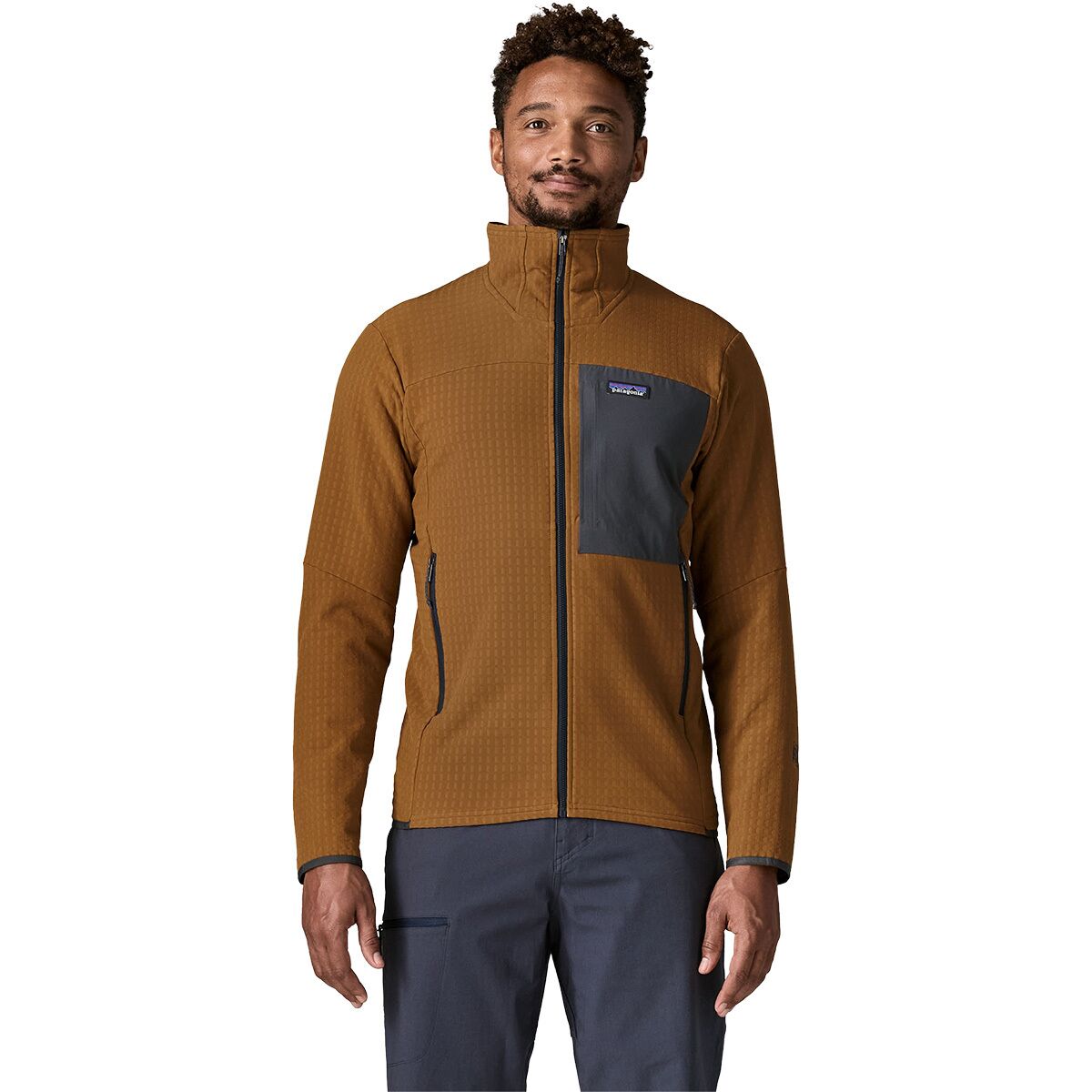 Image of Patagonia R2 TechFace Fleece Jacket - Men's Deer Brown, S