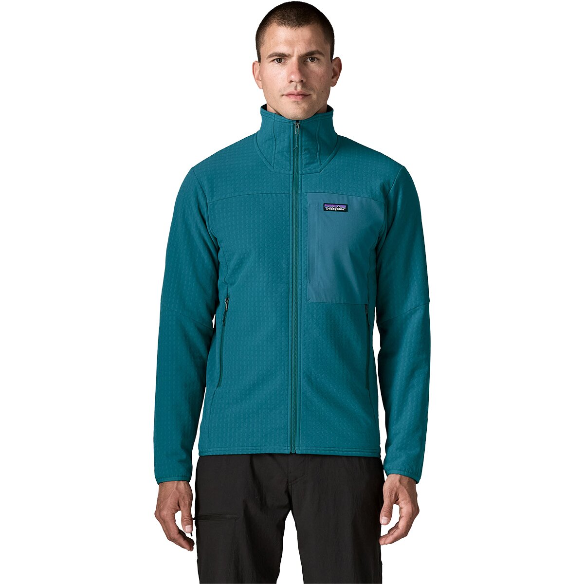 Image of Patagonia R2 TechFace Fleece Jacket - Men's Glacial Blue, L