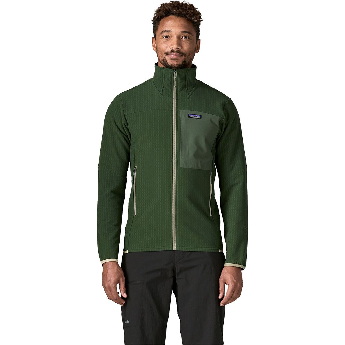 Image of Patagonia R2 TechFace Fleece Jacket - Men's Treeline Green, M