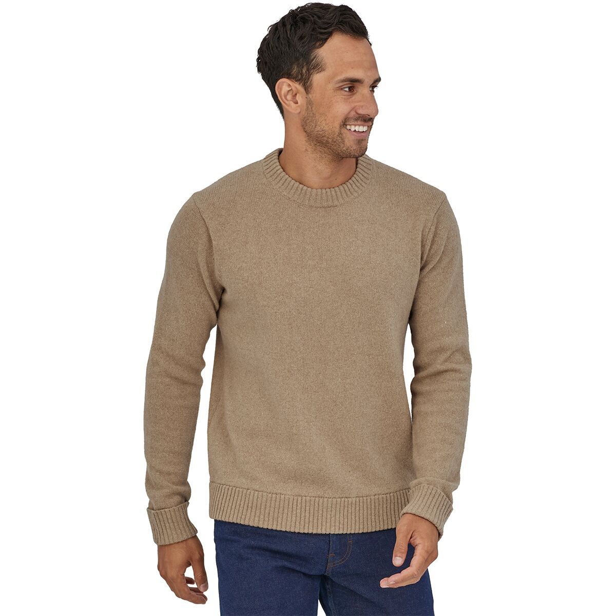 Image of Patagonia Recycled Wool Sweater - Men's El Cap Khaki, S
