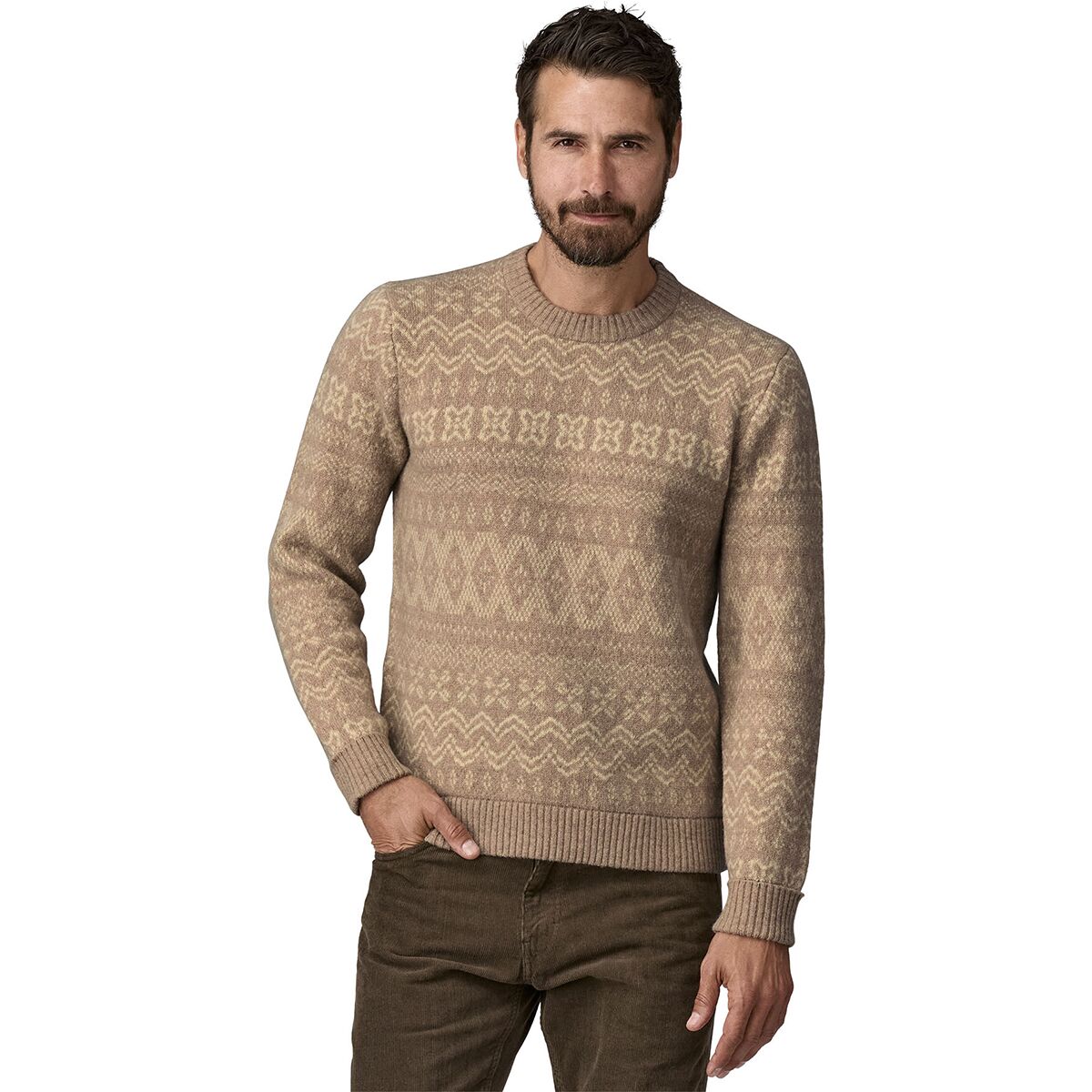 Patagonia Patagonia Recycled Wool Sweater - Men's Helmsman: Seabird Grey, XXL