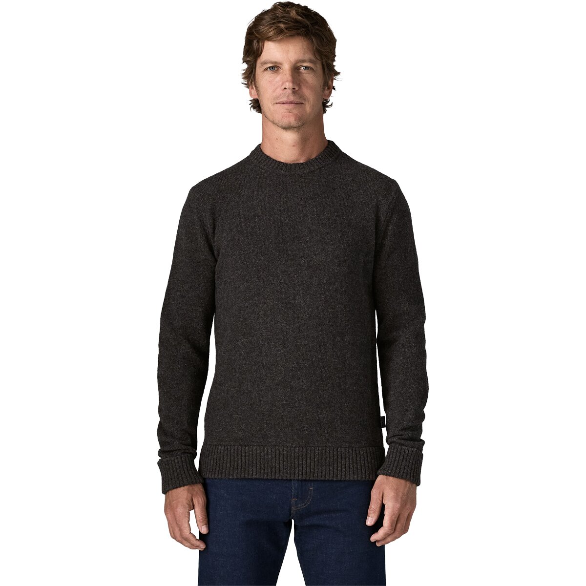 Image of Patagonia Recycled Wool Sweater - Men's Ink Black, M
