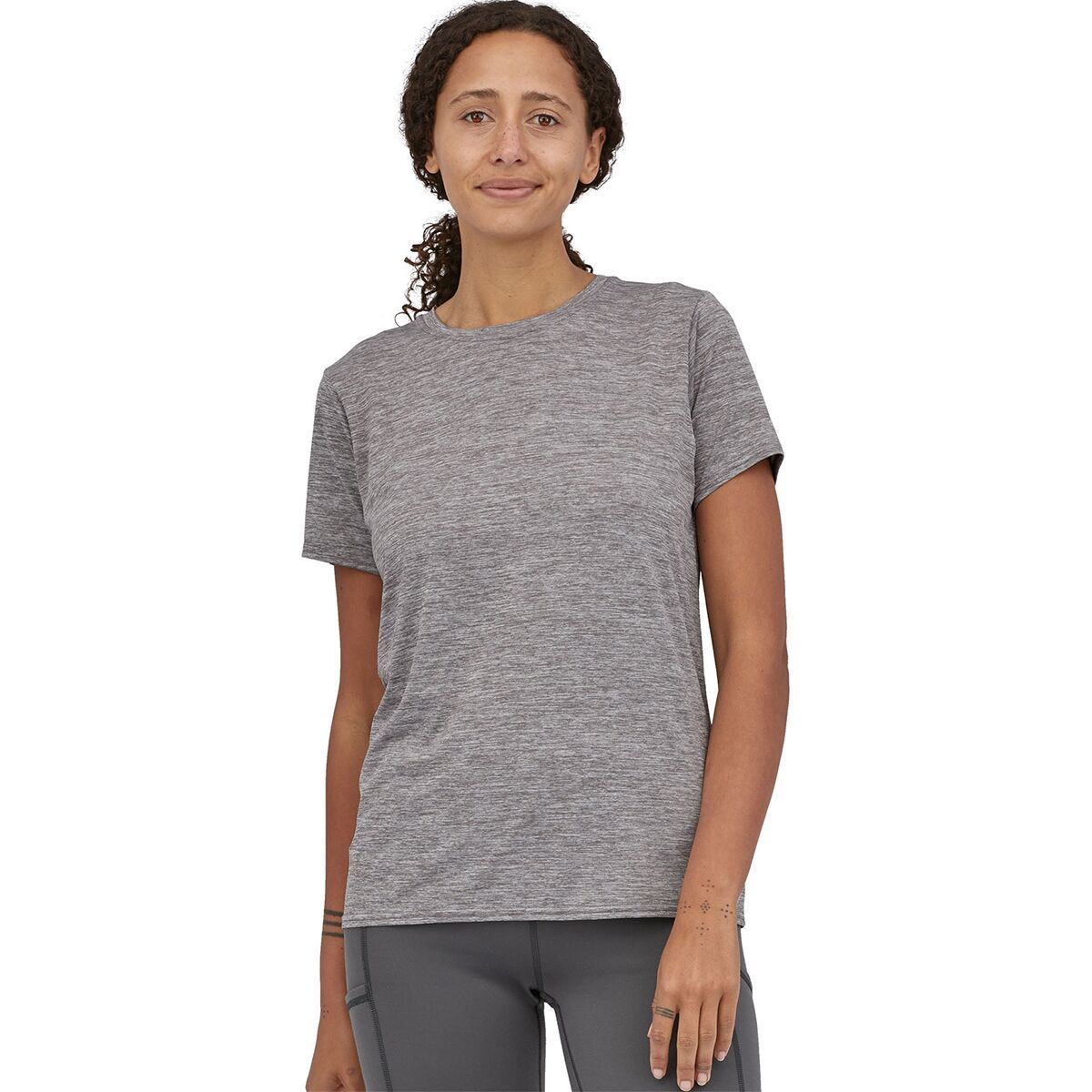 Image of Patagonia Capilene Cool Daily Short-Sleeve Shirt - Women's Feather Grey, L
