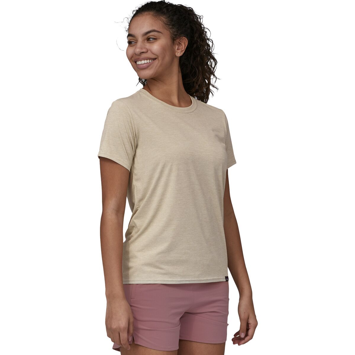 Image of Patagonia Capilene Cool Daily Short-Sleeve Shirt - Women's Pumice/Dyno White X-Dye, M