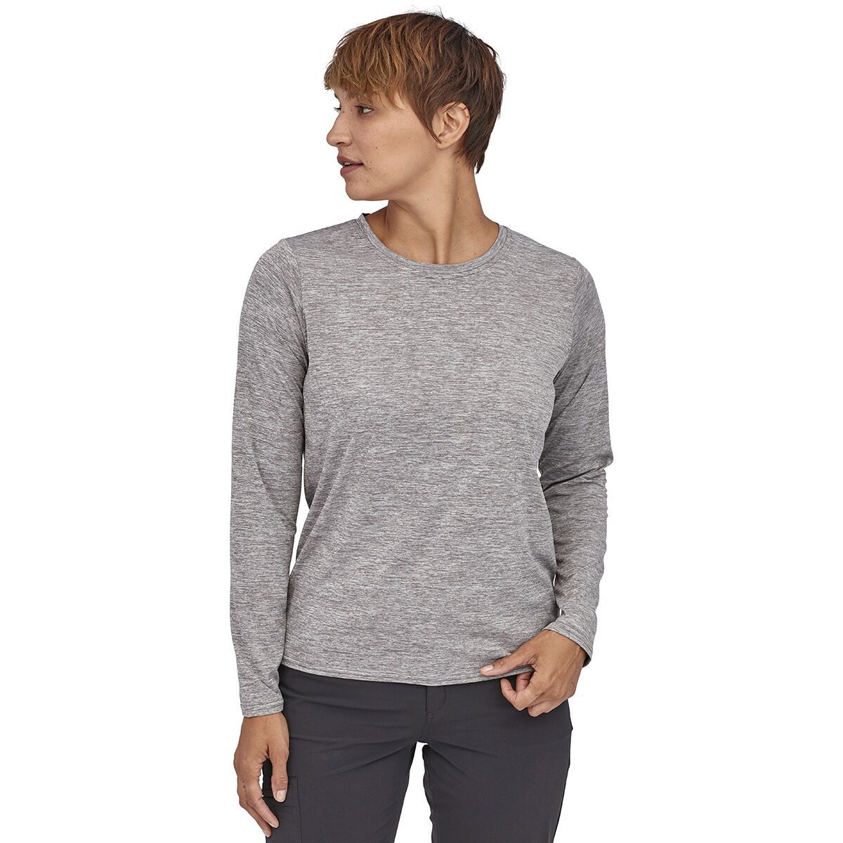 Image of Patagonia Capilene Cool Daily Long-Sleeve Shirt - Women's Feather Grey, XL