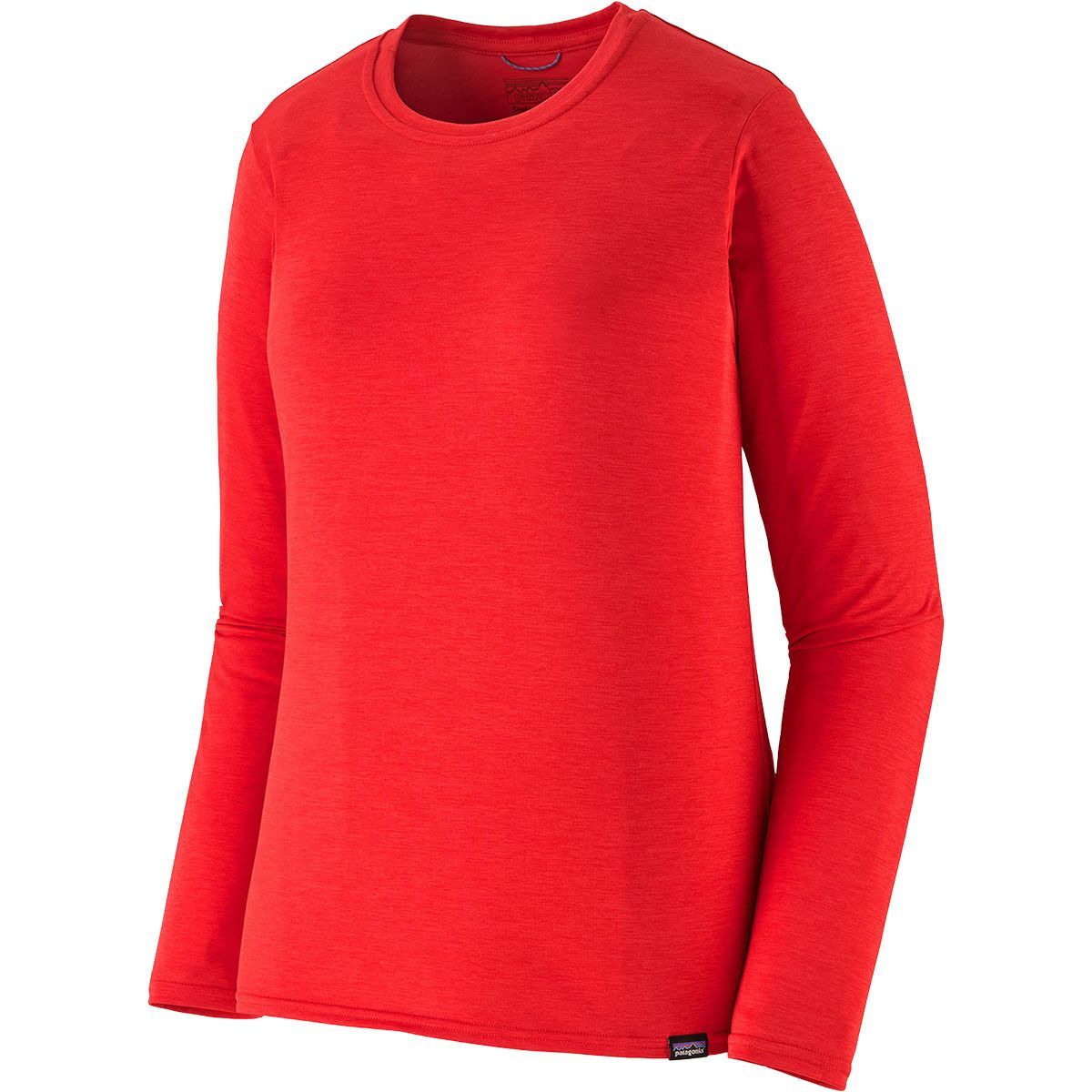 Image of Patagonia Capilene Cool Daily Long-Sleeve Shirt - Women's Sizzle Red - Light Sizzle Red X-Dye, XS