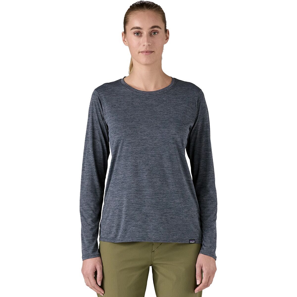 Image of Patagonia Capilene Cool Daily Long-Sleeve Shirt - Women's Smolder Blue/Light Smolder Blue X-Dye, M