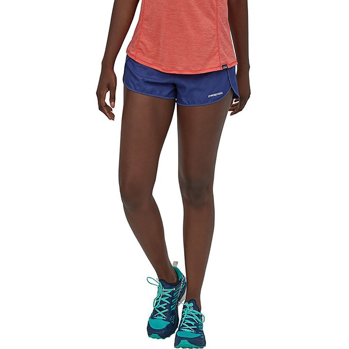 Patagonia Strider 3.5in Running Short - Women's Fast Quilt Emboss/Cobalt Blue, S