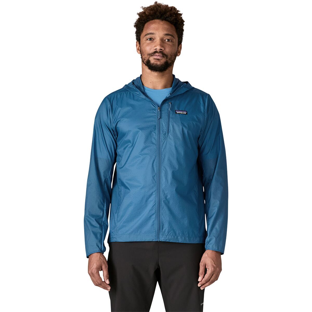 Image of Patagonia Houdini Full-Zip Jacket - Men's Aquatic Blue, M