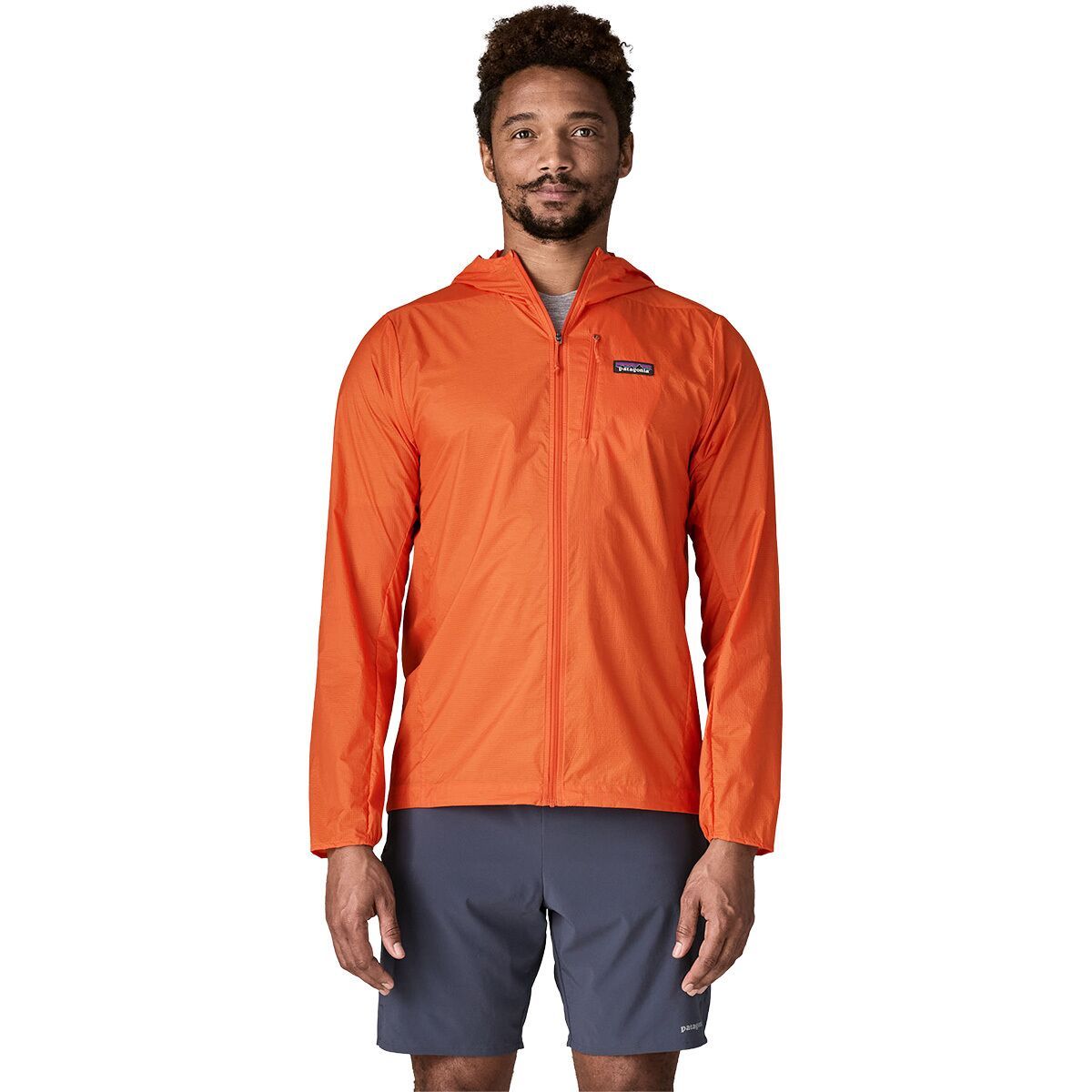 Image of Patagonia Houdini Full-Zip Jacket - Men's Coal Orange, M