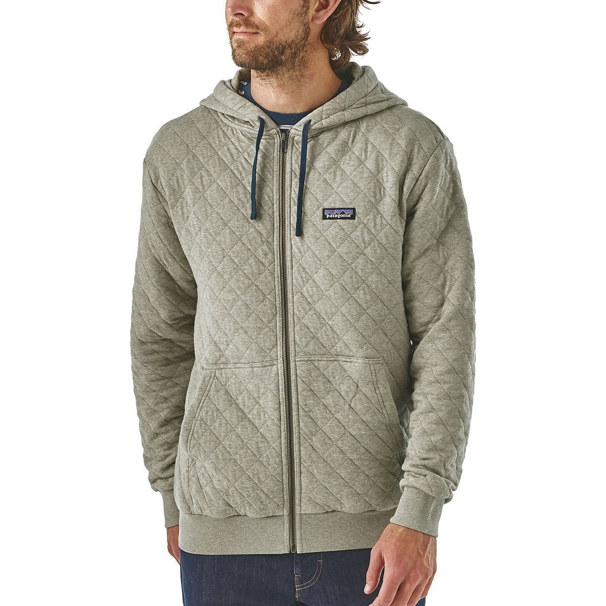 Men's organic cotton quilt hoody Clearance
