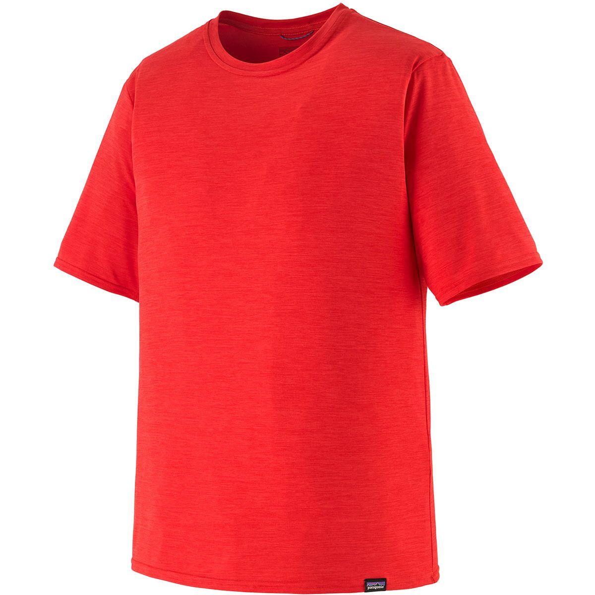 Image of Patagonia Capilene Cool Daily Short-Sleeve Shirt - Men's Sizzle Red/Light Sizzle Red X-Dye, XL