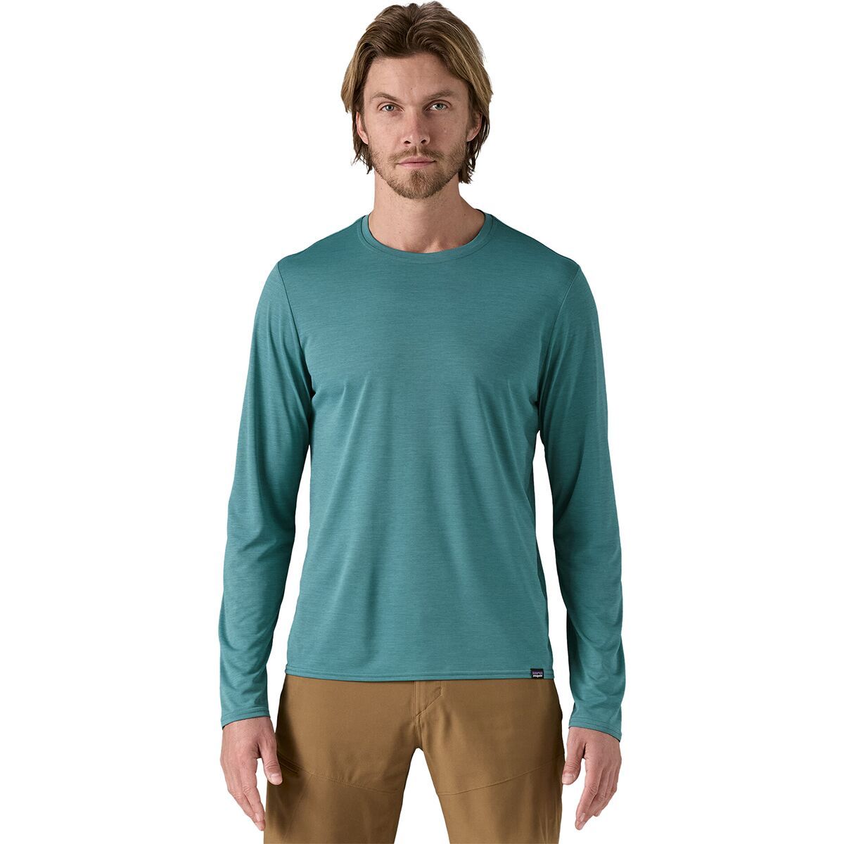 Image of Patagonia Capilene Cool Daily Long-Sleeve Shirt - Men's Wetland Blue - Light Wetland Blue X-Dye, XL
