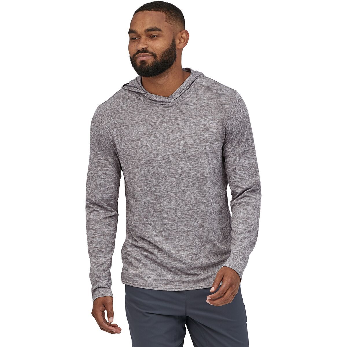Image of Patagonia Capilene Cool Daily Hooded Shirt - Men's Feather Grey, M