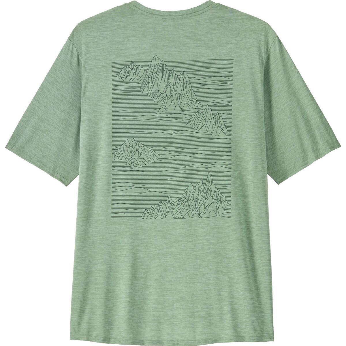 Image of Patagonia Capilene Cool Daily Graphic Short-Sleeve Shirt - Men's Strataspire: Ellwood Green X-Dye, XXL
